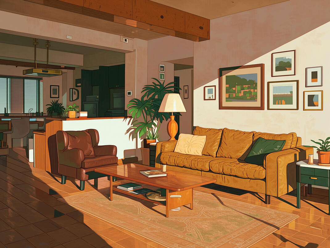 1 Bedroom Unit Living Room